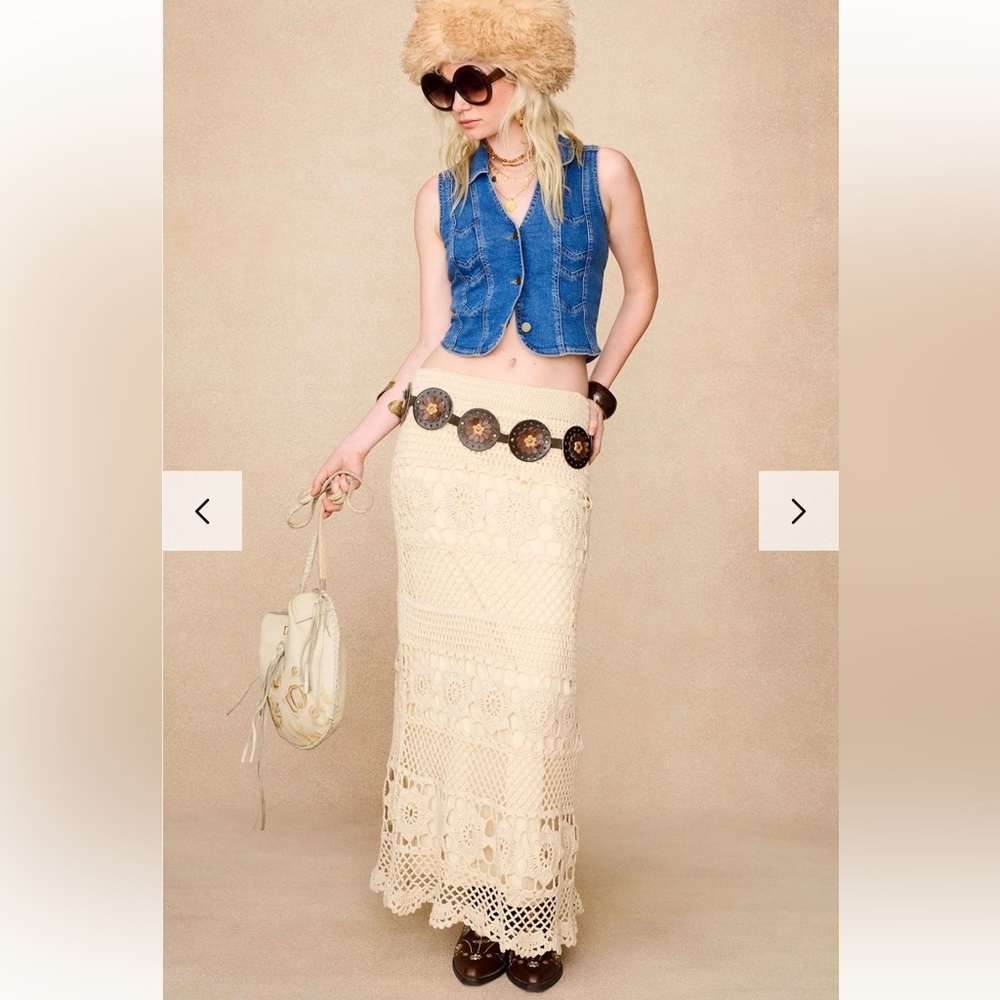 Hippie Shake Crochet Maxi Skirt